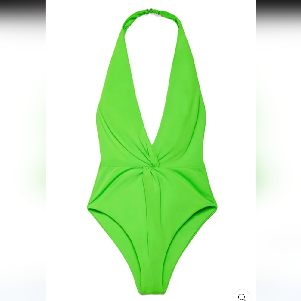 Mara Hoffman Gabriella Neon Green One Piece Swimsuit XL NWT RARE Deadstock